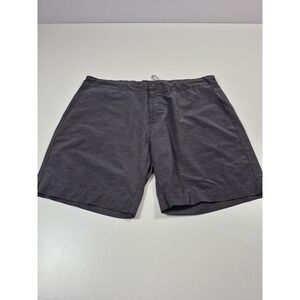 Faherty All Day Shorts Mens 38 Gray Chino Performance Drawstring Stretch Casual